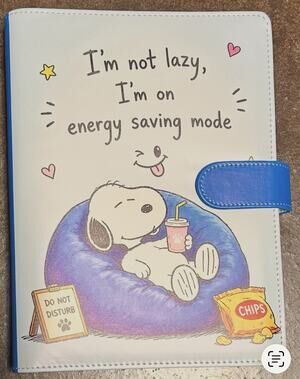 Snoopy size A5 Binder w/ stationery paper
